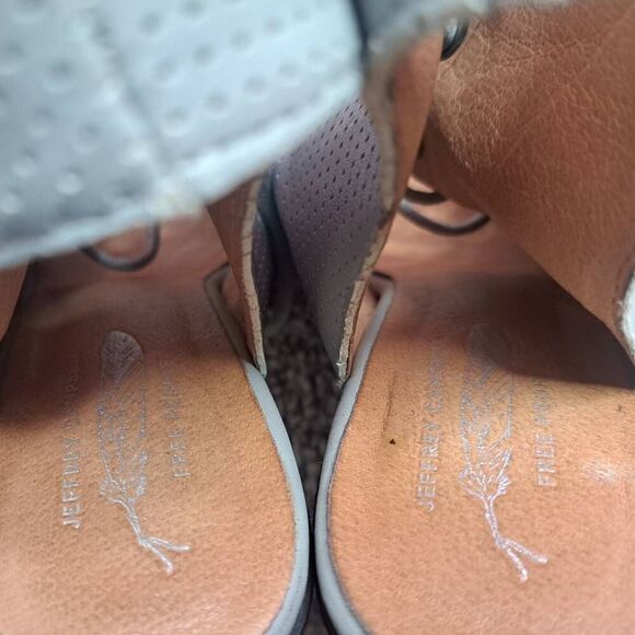 Jeffrey Campbell X Free People Women's Light Gray Perforated Leather Lace Up Boo - Picture 10 of 10